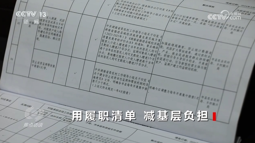 焦点访谈为基层减负_履职能力访谈_