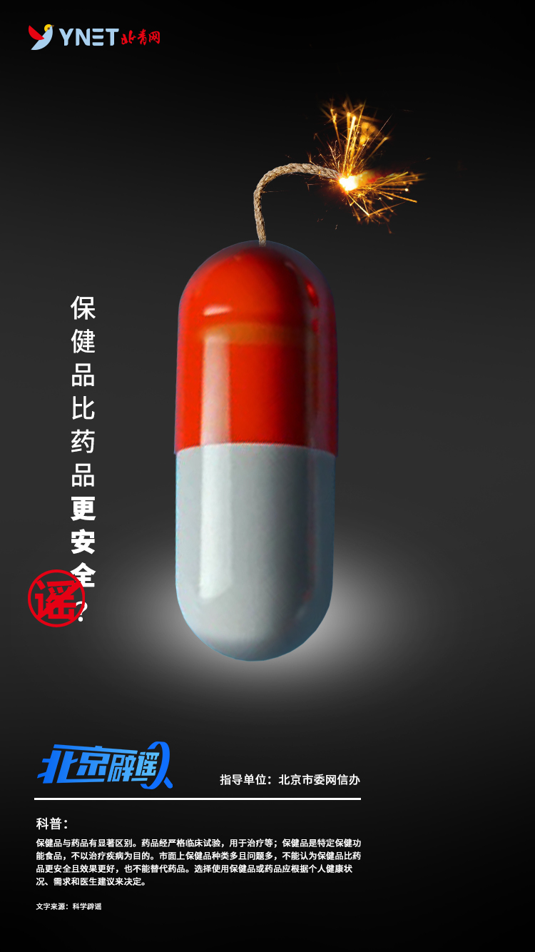 北京网络辟谣宣传月 |  保健品比药品更安全？大剂量退烧药能更快退烧？这些谣言别再信啦！